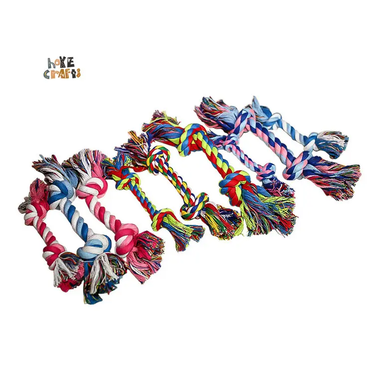 Wholesale Interactive Double knot Cotton Teething toy Pet Dog Chew Toys