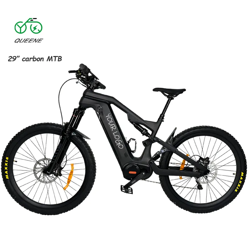 Queene 2024 all'ingrosso Bafang M620 mid drive motore carbonio sospensione completa elettrico montagna e mtb bici bicicletta 29"