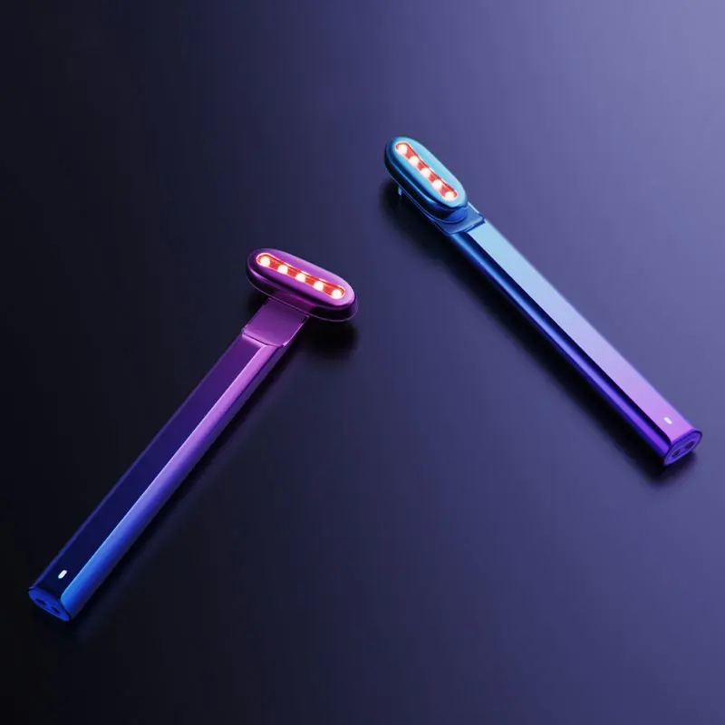 Vibration Home Use Beauty Equipment LED Facial Skincare Face Tool EMS Red Light Therapy Wand