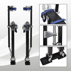 24-40 אינץ 'גבס שטיחים כלי אלומיניום עבור ציור גיזום ניקוי גובה שחור גובה מתכוונן מעליות סולמות פיגומים - Product Image 2