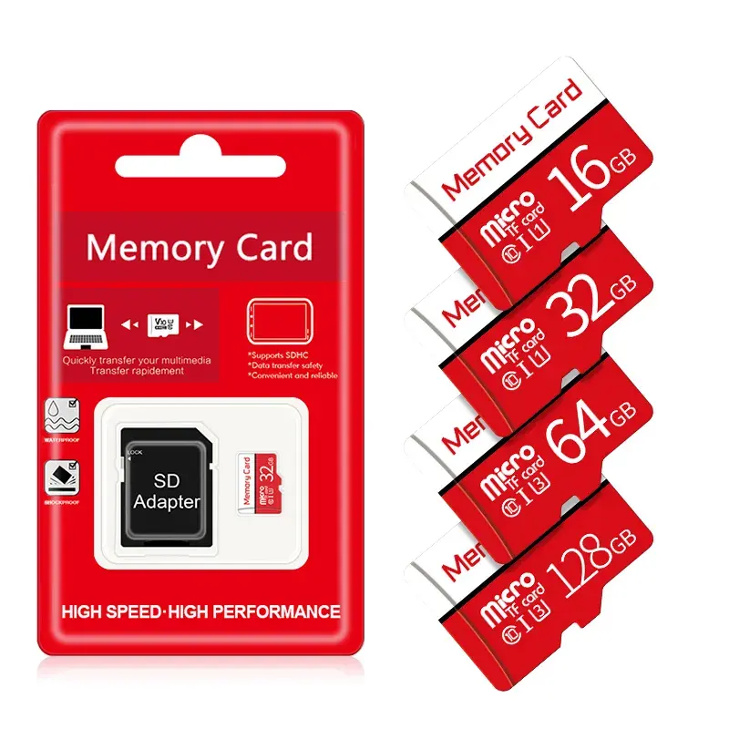 Gitra gerçek U1 2GB 4GB 8GB 16GB 32GB 64 128GB 256GB 512GB sınıf 10 Mini SD kart U3 adaptör ve Blister ambalaj ile hafıza kartı