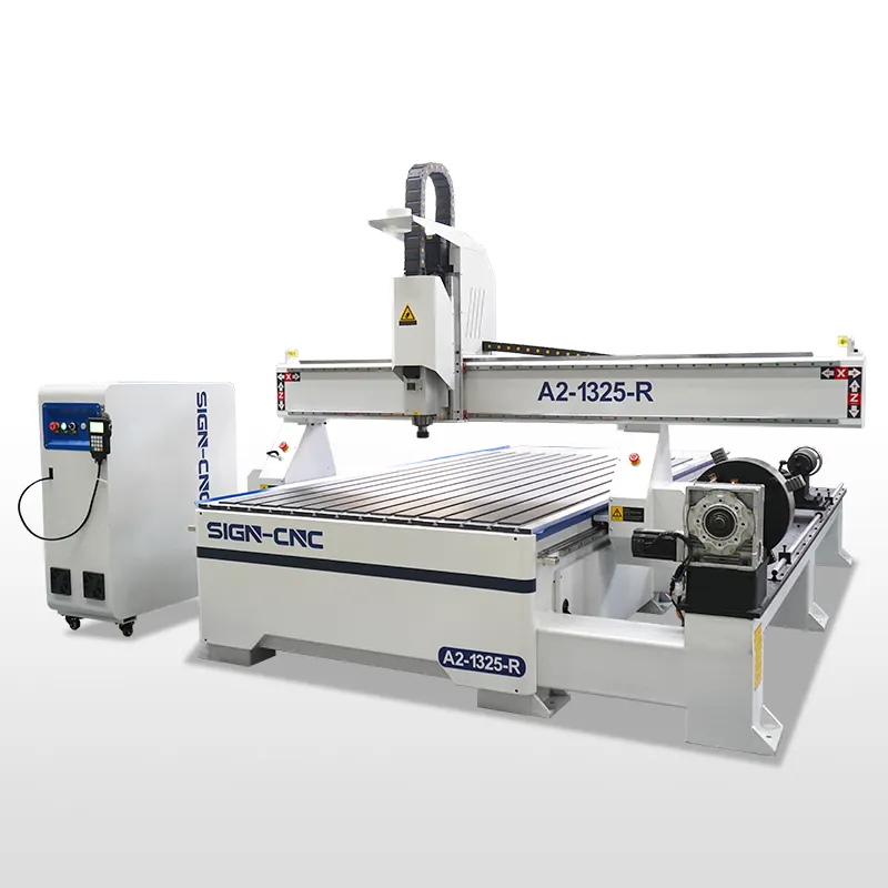 ราคาที่ดีที่สุดเครื่องเราเตอร์ Cnc ราคางานไม้สําหรับเฟอร์นิเจอร์ในประเทศจีน 1325 พร้อม 4 แกน 300 มม. โรตารี่สําหรับไม้