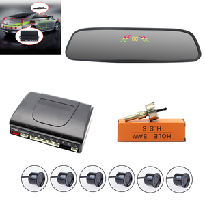 Sistema de Detección de Radar de respaldo inverso para coche, Sensor de estacionamiento LED automático con 4 sensores, con pantalla LED - Product Image 4