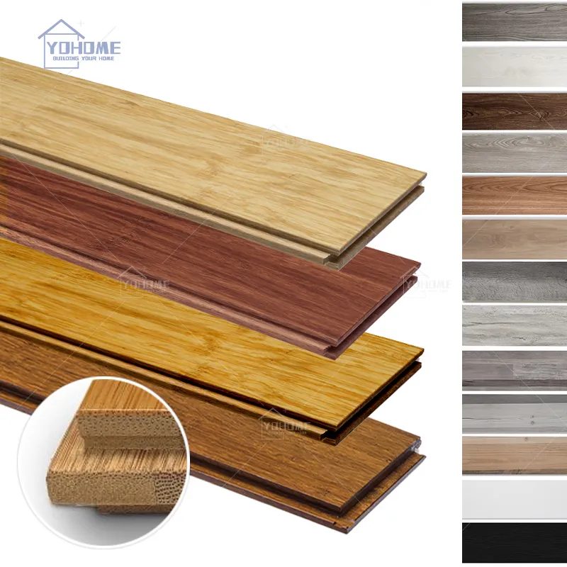 Poste de bambú laminado estándar de Canadá, parqueta de suelo tejida, pisos de madera dura de bambú flotante, suelo de ingeniería de Bambú