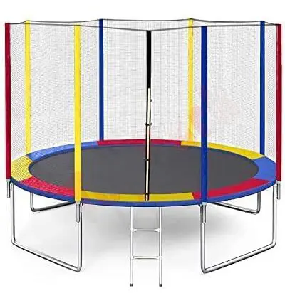 Trampoline Factory Colorful Trampoline for Kids 10FT Outdoor Trampoline with Enclosure for Kids and Adults