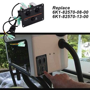 แผงสวิตช์กุญแจเครื่องยนต์6K1-82570-08-00คู่สำหรับ yamahaa 12V 6K1-82570-13-00เครื่องยนต์ควบคุมแนวตั้งแบบคู่ - Product Image 5