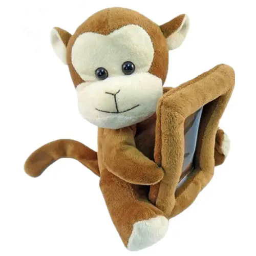 Mono de peluche personalizado con Marco, animal de peluche con marco de fotos