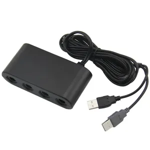 Adaptador NGC USB Adaptador de controlador de 4 puertos Convertir Wii U/PC Controladores de cubo de juego con estuche Accesorio Accesorios de juego - Product Image 5