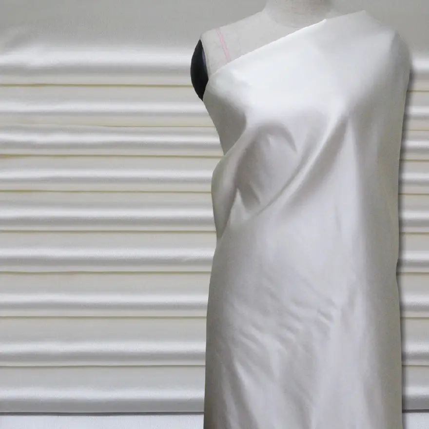 OEKO 130gsm tessuto taffetà di seta 100% seta pura di gelso duchesse raso tessuto di seta reale per abito da sposa