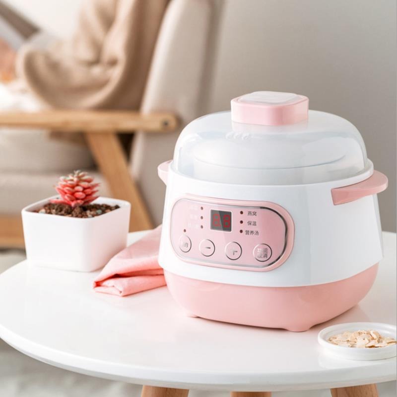 Pink electric slow cooker