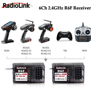 Radiolink R6F приемник 6Ch 2,4 ГГц для RC6GS V2 RC4GS V2 T8FB T8S радиопередатчик пульт дистанционного управления RC автомобильные лодки RC аксессуары - Product Image 2