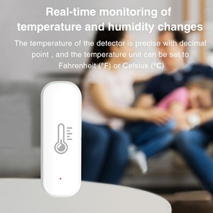 Tuya WiFi <span class=keywords><strong>Sensor</strong></span> De Temperatura E Umidade APP Monitor Remoto Para Casa Inteligente var SmartLife WorkWith Alexa Google Assistant