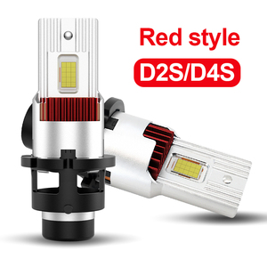 M60 farlar ampuller değiştirilebilir kiti Xeon LED iki taraflı büyük CSP çip araba için LED ampul projektör Lens işık - Product Image 5