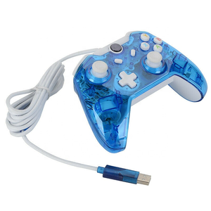 Kablolu kontrol joystick Gamepad kontrolörleri ile Xbox one oyun konsolu denetleyicisi için LED ışık temizle mavi Gamepad - Product Image 1
