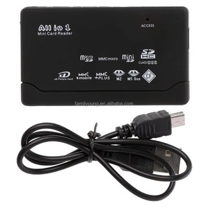 Hepsi tek kart okuyucu USB 2.0 USB kart okuyucu adaptörü HUB desteği TF CF SD Mini SD SDHC MMC MS XD 6 in 1 USB bellek kart okuyucu - Product Image 1
