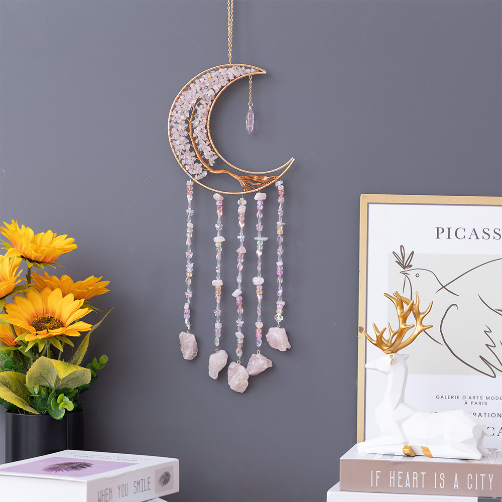 Fairy Moon Rose Quartz Tree