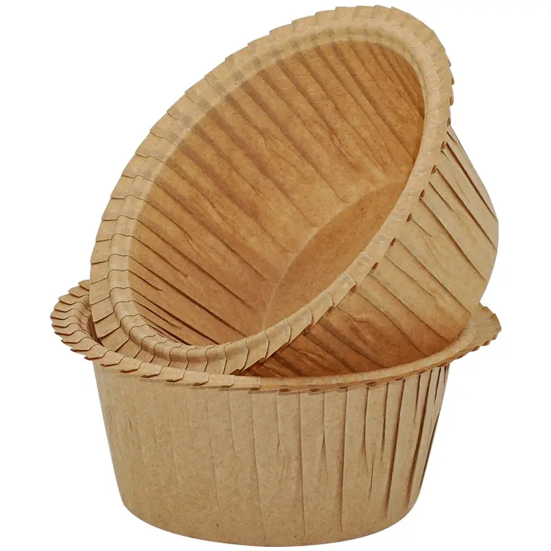 Backbecher aus Silikonpapier Portionsbecher Muffin Cupcake Liner Lebensmittelkraftpapier fettdicht einweg farbiges OEM