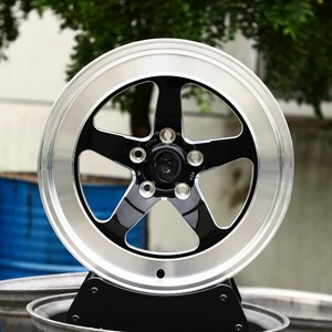 Bánh xe đua rèn 5 chấu chuyên nghiệp | HỢP kim đen & đánh bóng cho xe cơ bắp hiệu suất cao và sử dụng theo dõi - Product Image 1