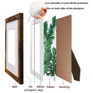 8x10 resim çerçevesi kahverengi Set 6 ekran resimleri 5x7 mat resim çerçevesi toptancılar ile - Product Image 4