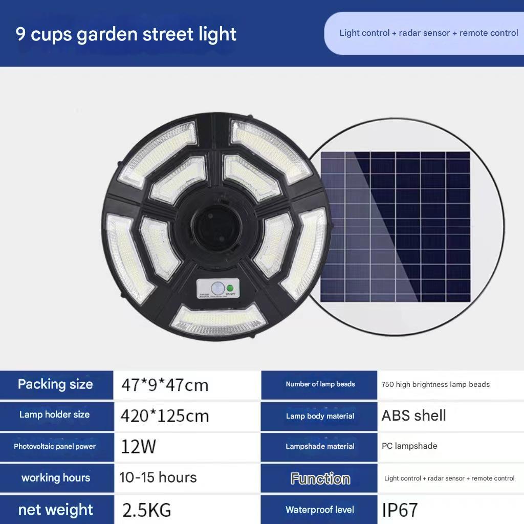 Lampadaire solaire UFO-9 tasses