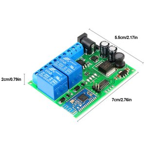 Bluetooth röle modülü, 2 kanal röle Bluetooth modülü akıllı telefon Bluetooth uzaktan kumanda anahtarı