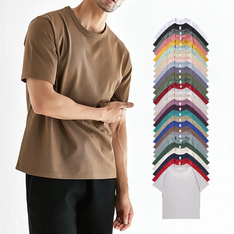 יצרנים עבור מכס בגדי 260G חולצות יוצקים Hommes קיץ כותנה בסוודרים קצר שרוול כותנה חולצה