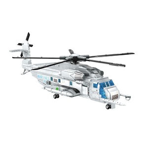 WOMA ของเล่น CH-53E ขนส่งเฮลิคอปเตอร์ขนาดเล็กอิฐคริสต์มาสของขวัญวันเด็กของขวัญเด็กเล็กๆอาคารบล็อกชุด - Product Image 1