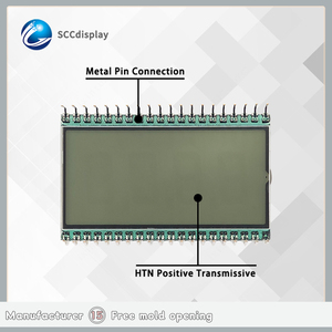 Display LCD a 7 segmenti statico SJXDGN046 HTN moduli digitali monocromatici positivi con punto decimale a basso prezzo - Product Image 3