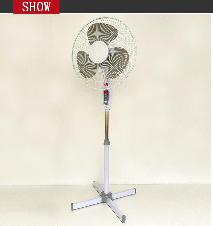 Cheap 16-Inch fashion Stand Fan cost-effective Three-leaf metal mesh Stand Strong Wind Fan