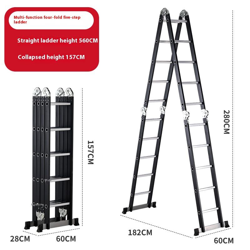 Cuatro pliegues-Escalera de cinco pasos