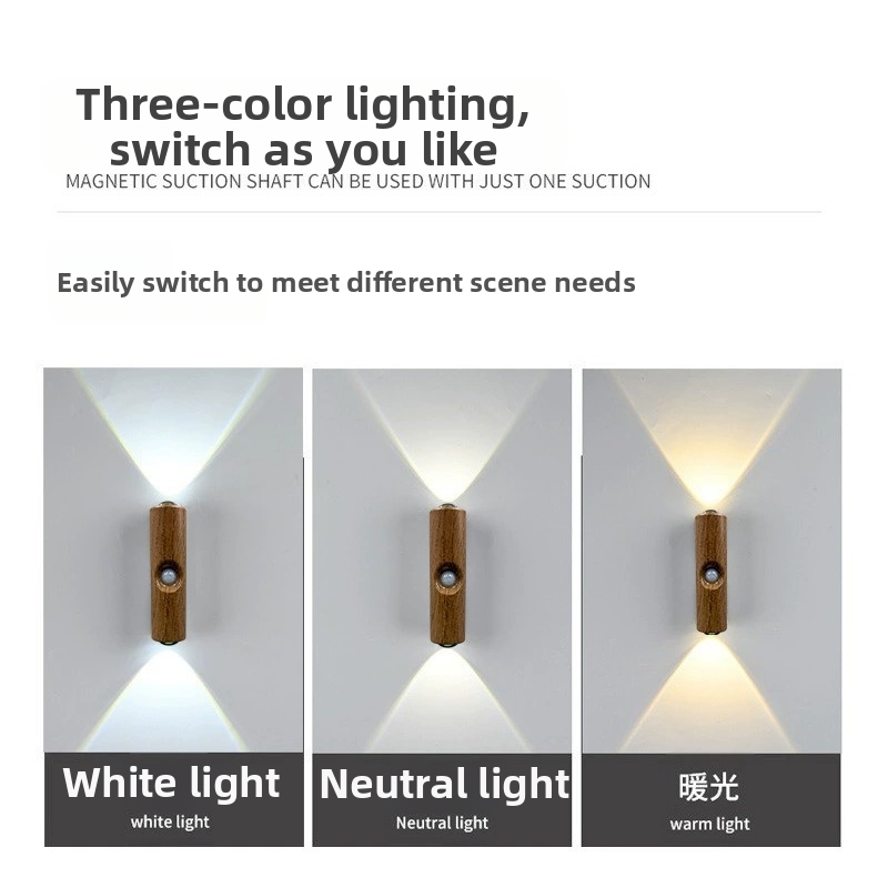 Couleur bois + lumière variable à trois couleurs