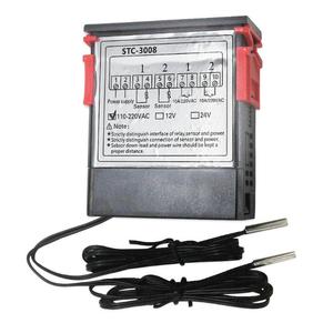 Controlador de temperatura Digital inteligente con salida de LED dual, 12V, 24V, 220V, con sensor, controlador de temperatura Digital