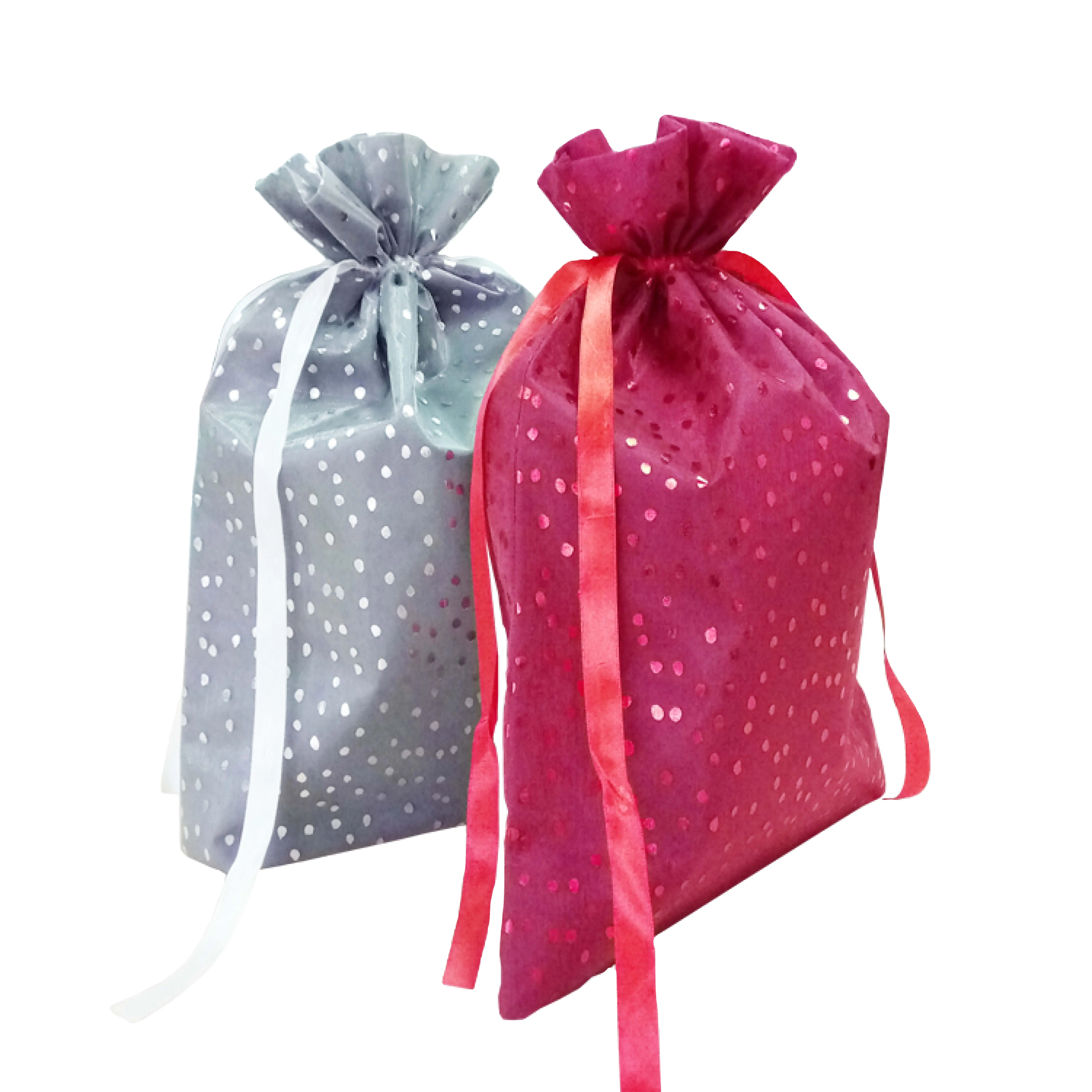 Amazon modo di alta qualità del organza del drawstring del sacchetto del regalo all'ingrosso