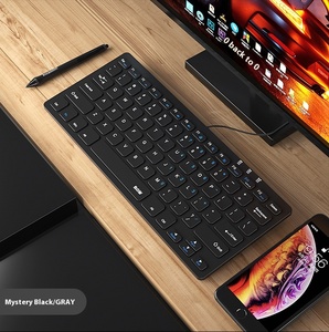 USB 87 teclas pequeño Multimedia Mini teclado portátil para Windows 7/8/10 precio barato luz coreana nueva condición - Product Image 3