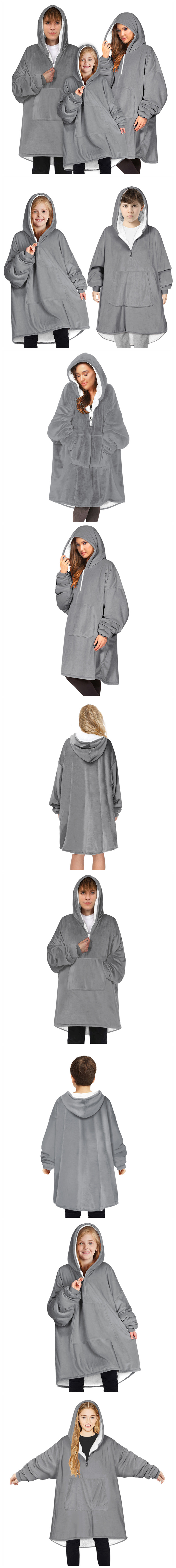 Oversized stunning fashionable blank hoodie blanket custom