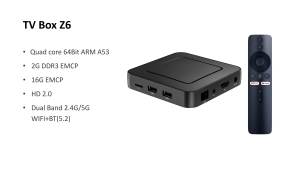 2024 ที่ถูกที่สุดกล่องATV Android 10 กล่องทีวีZ6 เสียงรีโมทคอนโทรลAllwinner H313 Quad Core 2GB 16GBกล่องZ6 - Product Image 6