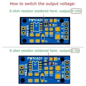 PW1VA01 PWM a 0-5V 0-10V DAC Módulo de expansión Convertidor de voltaje para NANO PRO MEGA Esp8266 Esp32 - Product Image 3