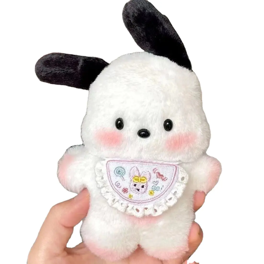 DHF vendita calda coreano simpatico cartone animato cane peluche zainetto ciondolo panno bambola portachiavi ragazza appeso regalo