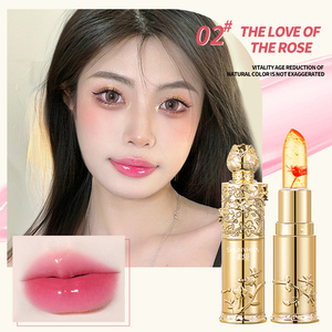 Bán buôn Vegan lâu dài Lip Balm 2 màu sắc hoa trang điểm nhiệt độ ma thuật Son môi thay đổi màu son môi - Product Image 6