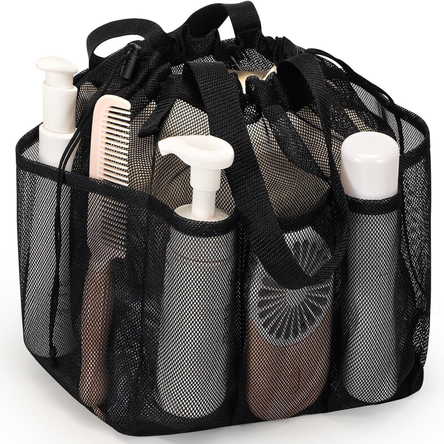 Black drawstring pouch
