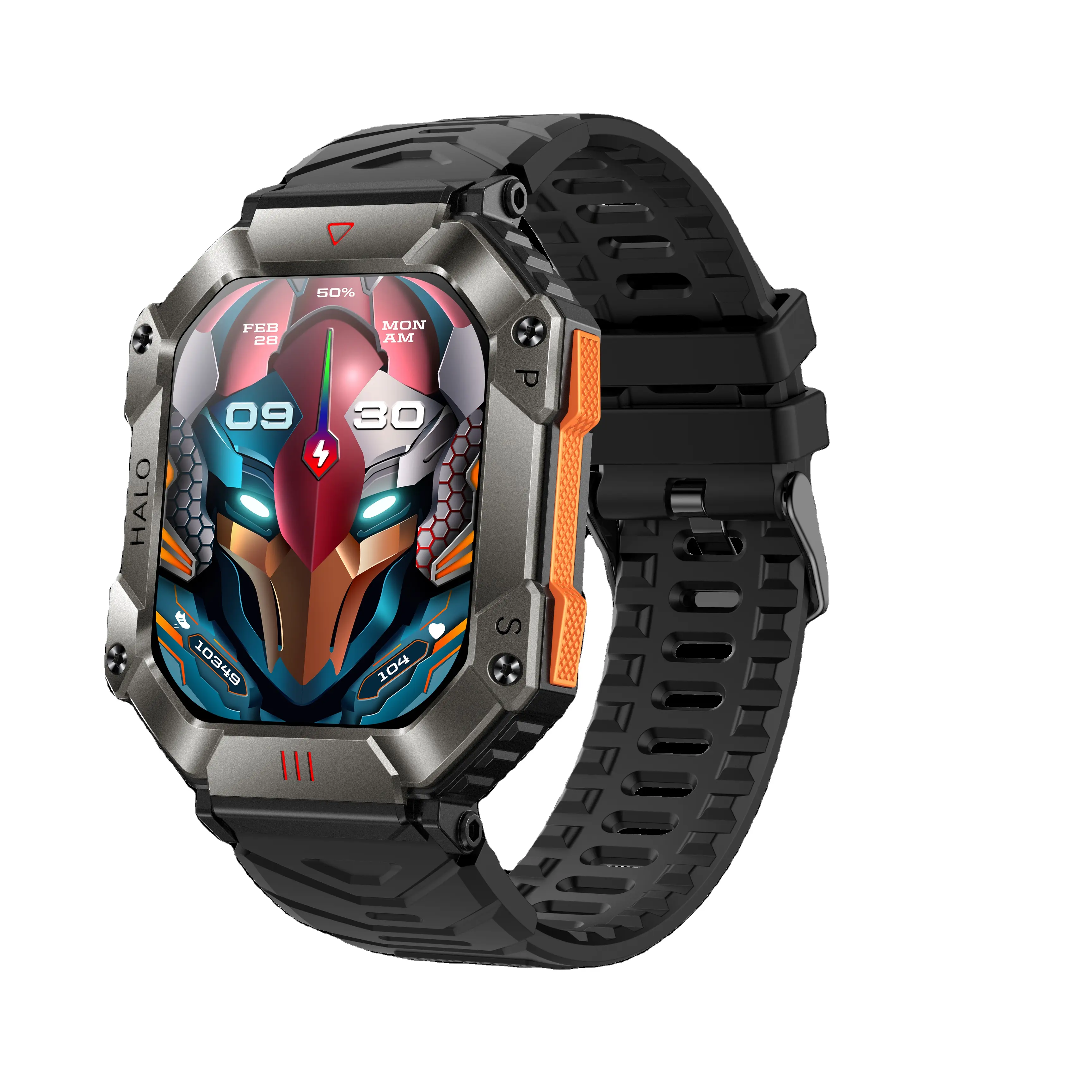 KR80 Sport-Smartwatch 2,0 Zoll IPS-Bildschirm Bt Anruf IP67 Dafit Outdoors für Herren Höhe Druck Kompass 2024 Reloj Smartwatch