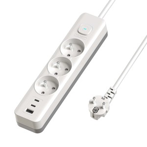 3 ACコンセント電気マルチマルチFRプラグ、1.4メートルケーブルタイプCUSB充電ポート - Product Image 2
