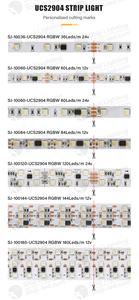 Programmabile RGBW Pixel nastro LED 12V 24V UCS2904 UCS8904 TM1814 36LED 60LED 84LED 120LED 180 LED 5050 Pixel striscia LED - Product Image 2
