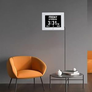 8 inç görme dijital takvim günü saat ile demans zaman, gün, tarih görme engelliler için yaşlı bellek kaybı insanlar - Product Image 6