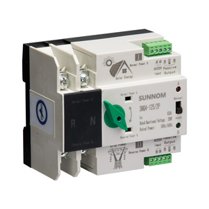 Sundin Din ray 2P 40A 63A 125A 230V fotovoltaik PV güneş dc ats güneş enerjisi sistemi için çift güç otomatik transfer anahtarı - Product Image 2