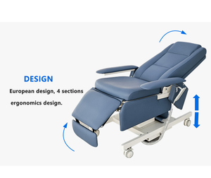 Fabrika fiyat elektrikli ayarlanabilir Recliner transfüzyon sandalye tıbbi klinik diyaliz hastane infüzyon kanepe sandalye - Product Image 2