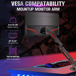 แขนมอนิเตอร์สำหรับเล่นเกมจอคอมพิวเตอร์เดี่ยวแบบปรับได้สำหรับ X100mm VESA 100มม. - Product Image 2