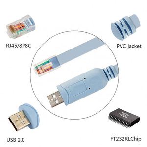 Usb to RJ45 FtdiFt232rlコンソールルーター制御ケーブルスイッチシリアルポートRS232制御変換ケーブル - Product Image 2