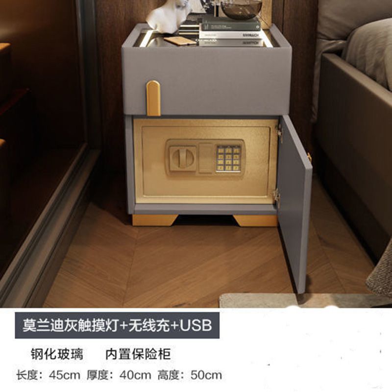 Light gray tri-color LED wireless dual USB