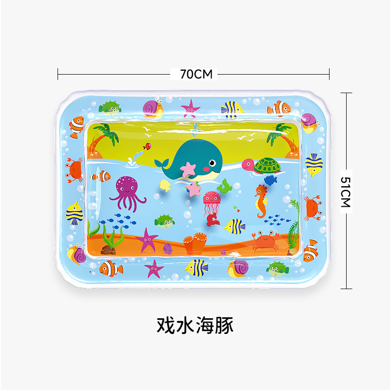 Tapis d'eau carré en forme de dauphin de 70*51 cm (sans pompe à air)